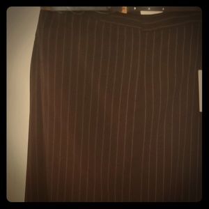 Black & white pinstripe skirt